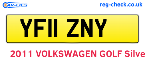 YF11ZNY are the vehicle registration plates.
