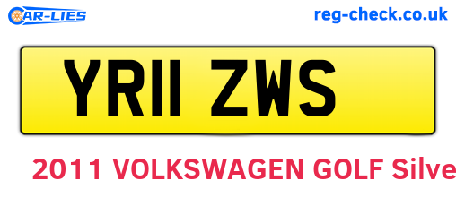 YR11ZWS are the vehicle registration plates.