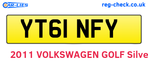 YT61NFY are the vehicle registration plates.