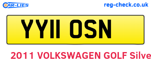 YY11OSN are the vehicle registration plates.