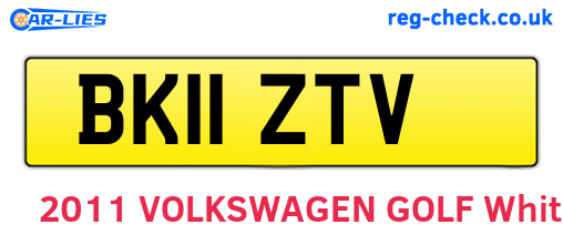 BK11ZTV are the vehicle registration plates.