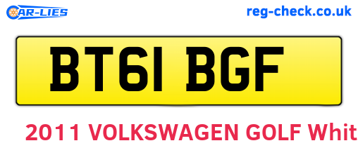 BT61BGF are the vehicle registration plates.