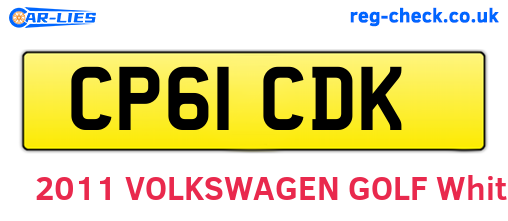 CP61CDK are the vehicle registration plates.