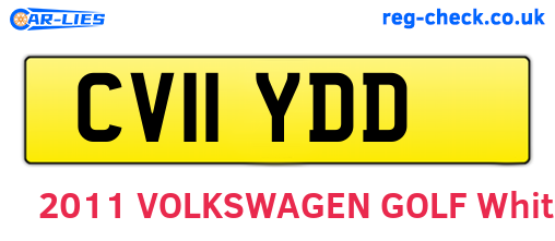 CV11YDD are the vehicle registration plates.