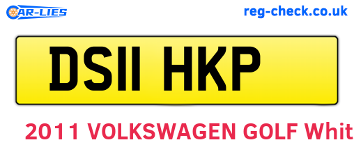 DS11HKP are the vehicle registration plates.