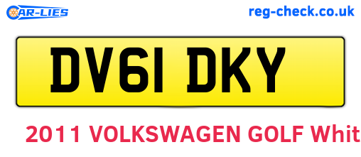 DV61DKY are the vehicle registration plates.