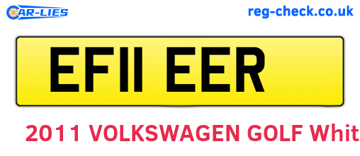 EF11EER are the vehicle registration plates.