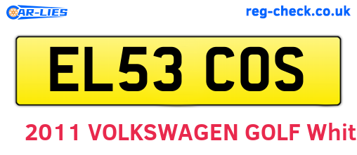 EL53COS are the vehicle registration plates.