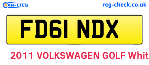 FD61NDX are the vehicle registration plates.