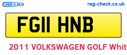 FG11HNB are the vehicle registration plates.