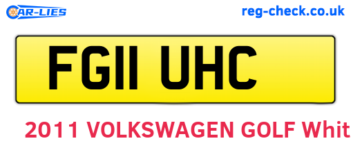 FG11UHC are the vehicle registration plates.