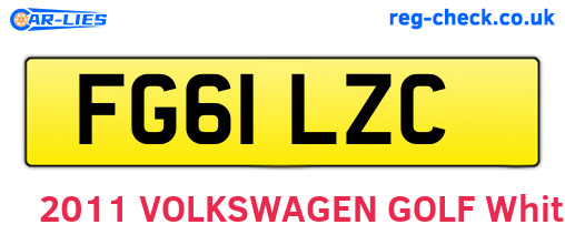 FG61LZC are the vehicle registration plates.