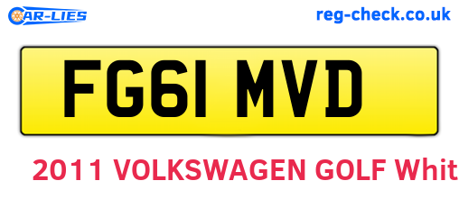 FG61MVD are the vehicle registration plates.