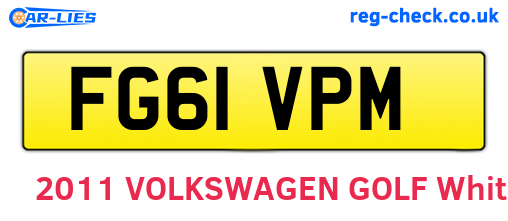 FG61VPM are the vehicle registration plates.