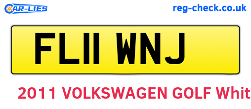 FL11WNJ are the vehicle registration plates.