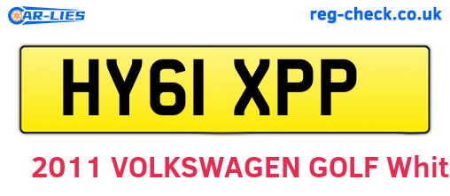 HY61XPP are the vehicle registration plates.