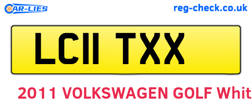 LC11TXX are the vehicle registration plates.
