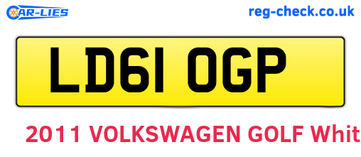 LD61OGP are the vehicle registration plates.
