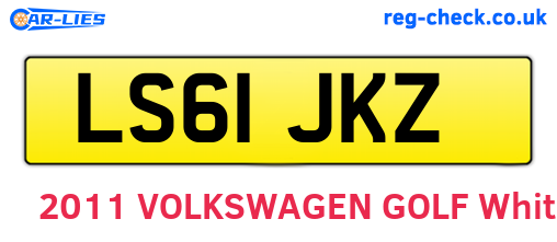 LS61JKZ are the vehicle registration plates.