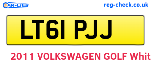 LT61PJJ are the vehicle registration plates.