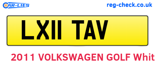 LX11TAV are the vehicle registration plates.
