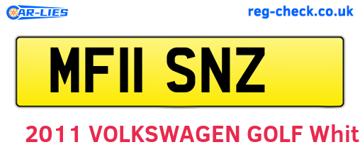 MF11SNZ are the vehicle registration plates.