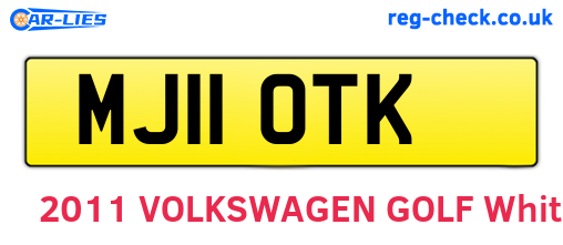 MJ11OTK are the vehicle registration plates.