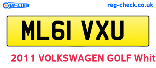 ML61VXU are the vehicle registration plates.