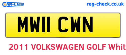 MW11CWN are the vehicle registration plates.