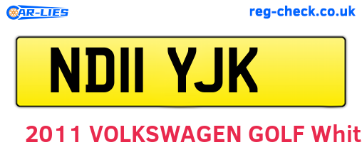 ND11YJK are the vehicle registration plates.