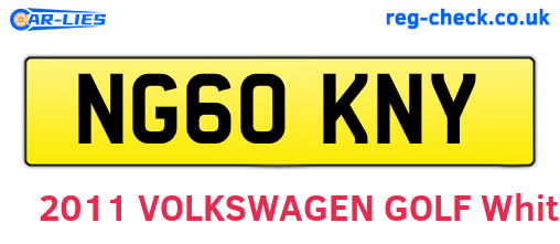 NG60KNY are the vehicle registration plates.