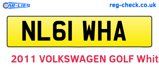 NL61WHA are the vehicle registration plates.