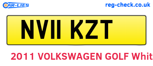 NV11KZT are the vehicle registration plates.