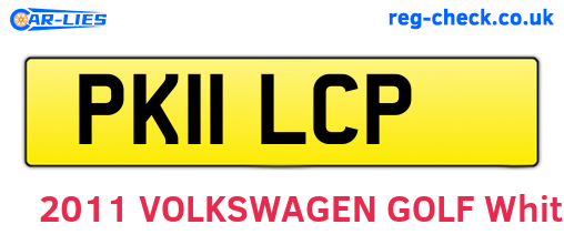 PK11LCP are the vehicle registration plates.