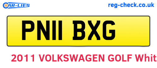 PN11BXG are the vehicle registration plates.