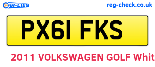 PX61FKS are the vehicle registration plates.
