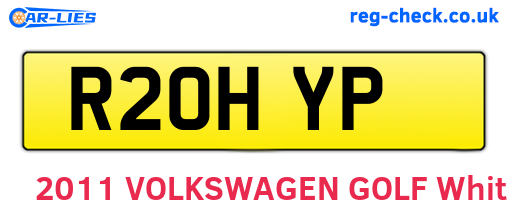 R20HYP are the vehicle registration plates.
