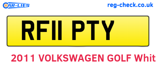 RF11PTY are the vehicle registration plates.