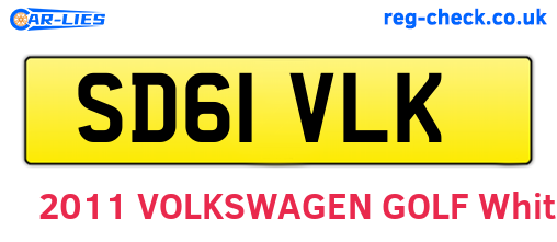 SD61VLK are the vehicle registration plates.
