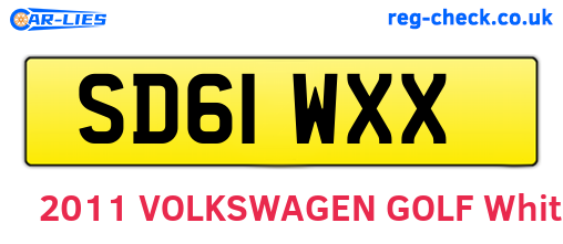 SD61WXX are the vehicle registration plates.