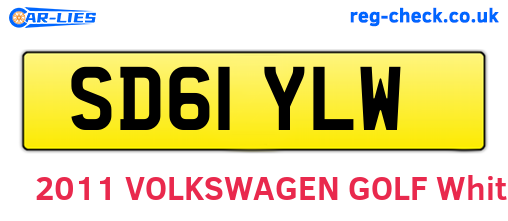 SD61YLW are the vehicle registration plates.