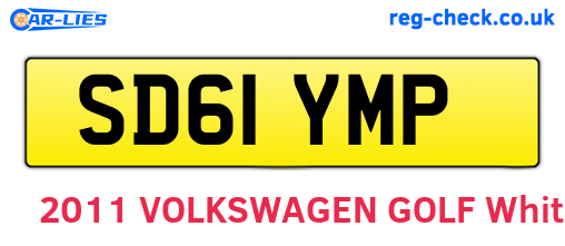 SD61YMP are the vehicle registration plates.