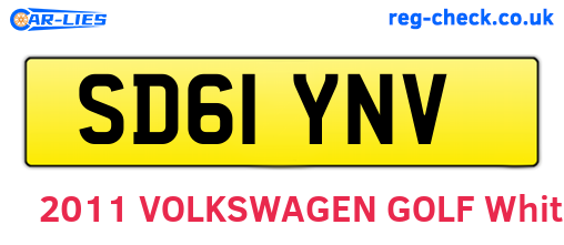 SD61YNV are the vehicle registration plates.