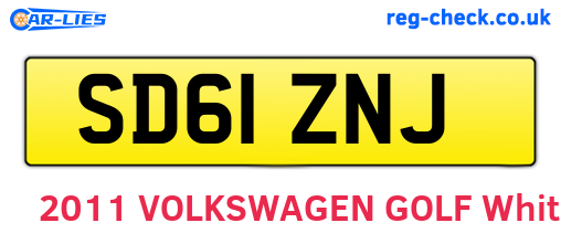 SD61ZNJ are the vehicle registration plates.