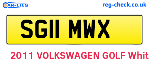 SG11MWX are the vehicle registration plates.