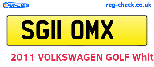 SG11OMX are the vehicle registration plates.