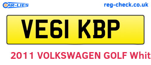 VE61KBP are the vehicle registration plates.