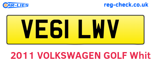 VE61LWV are the vehicle registration plates.