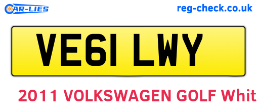 VE61LWY are the vehicle registration plates.