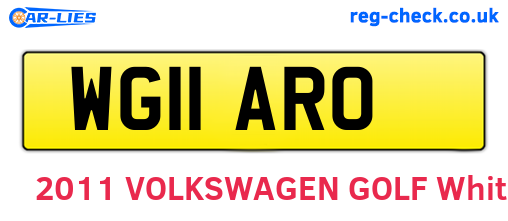 WG11ARO are the vehicle registration plates.
